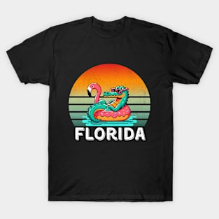 Chillin' Gator - Florida Beach Vibes T-Shirt